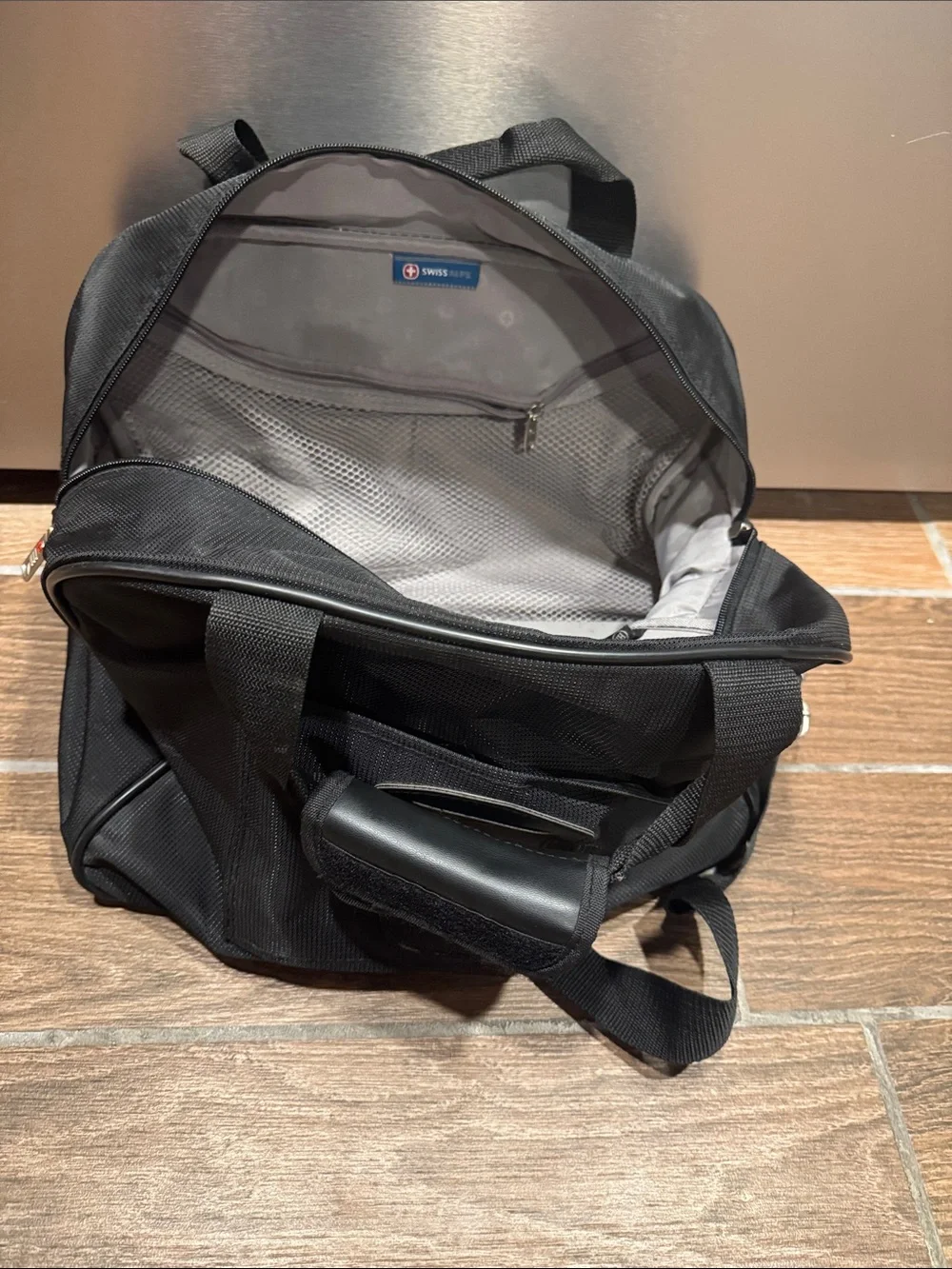 Black Laptop Messenger Bag with Padded Compartment
